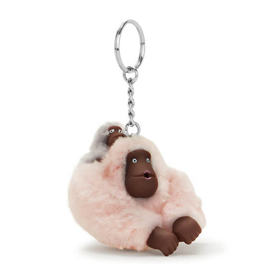 Kipling Mom And Baby Klassieke Monkey Keychain Accessoires Roze | België 1272MQ